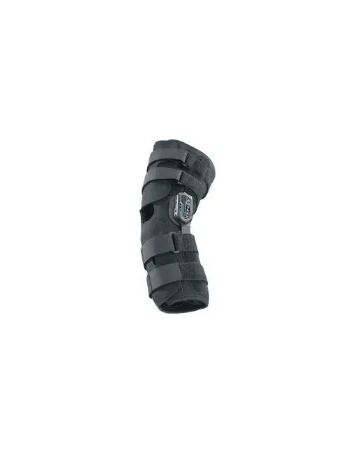 DJO - DonJoy Playmaker Standard - 11-0558-1 - Knee Brace Donjoy Playmaker Standard X-small Pull-on / Hook And Loop Strap Closure 13 To 15-1/2 Inch Thigh Circumference / 12 To 13 Inch Knee Center Circumference / 10 To 12 Inch Calf Circumference Left Or Rig