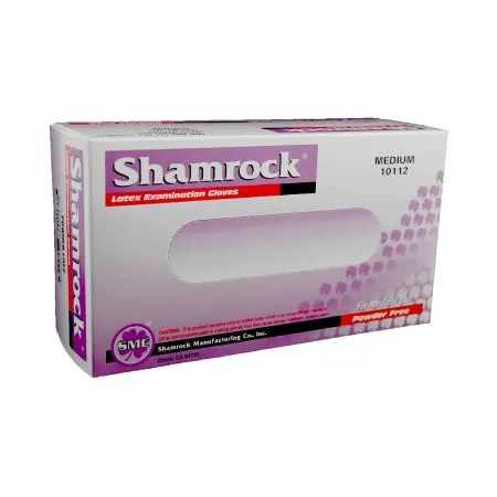 Shamrock Marketing - 10000 Series - 10112 - Exam Glove 10000 Series Medium Nonsterile Latex Standard Cuff Length Fully Textured Ivory Not Rated