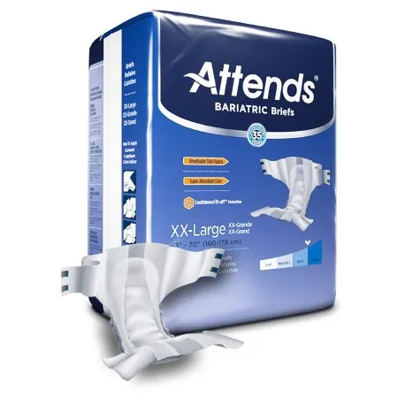 Attends Healthcare Products - Attends Bariatric - From: DD50 To: DD60 -  Unisex Adult Incontinence Brief  2X Large Disposable Heavy Absorbency