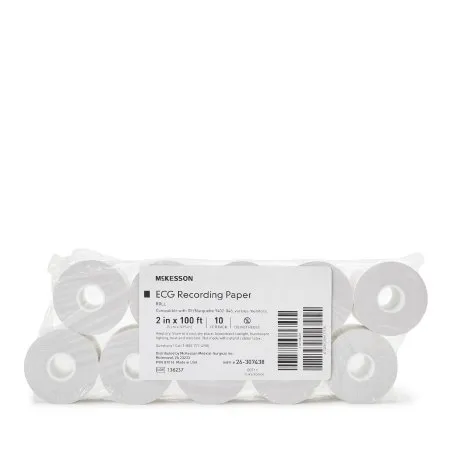 McKesson - 26-307438 - Diagnostic Recording Paper Thermal Paper 2 Inch X 100 Foot Roll Without Grid