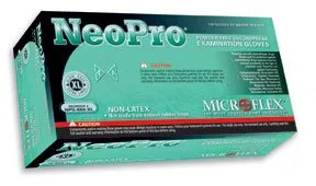 Fisher Scientific - NeoPro EC - 19050340A - Exam Glove NeoPro EC Small NonSterile Polychloroprene Extended Cuff Length Textured Fingertips Green Chemo Tested