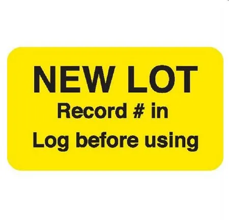Market Lab - 9106 - Pre-Printed Label Advisory Label Yellow Paper New Lot 1 X 3-3/4 Inch