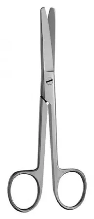 V. Mueller - SU1723 - Operating Scissors V. Mueller 6 Inch Length Surgical Grade Stainless Steel NonSterile Finger Ring Handle Straight Blunt Tip / Blunt Tip