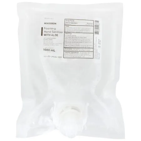 McKesson - 53-29036-1000 - Hand Sanitizer with Aloe McKesson 1 000 mL Ethyl Alcohol Foaming Dispenser Refill Bag