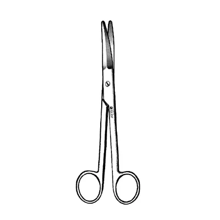 Sklar - 47-1086 - Facelift Scissors Sklar Kaye 6 Inch Length OR Grade Stainless Steel NonSterile Finger Ring Handle Curved Blunt Tip / Blunt Tip