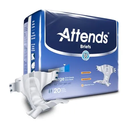 Attends Healthcare Products - Attends - DDA40 -  Unisex Adult Incontinence Brief  X Large Disposable Heavy Absorbency
