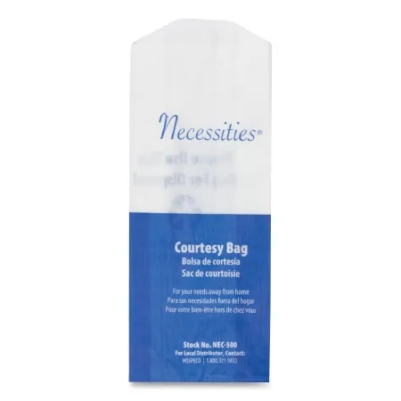 Lagasse - Hospeco - HOSNEC500 - Feminine Hygiene Disposal Bag Hospeco Blue / White Paper 1-1/2 X 3 X 7-3/4 Inch