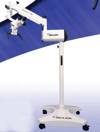 Seiler Instrument & Manufacturing - IQ Slim - IQ-ENT1SLIM - Iq Slim Ent Microscope Straight Binocular Head 3-step Turret 4.2x, 7x, 11x 96 To 264vac Floor Mount