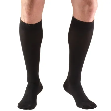 Truform - 8865-BL-SM - Compression Stocking Truform Knee High Small Black Closed Toe