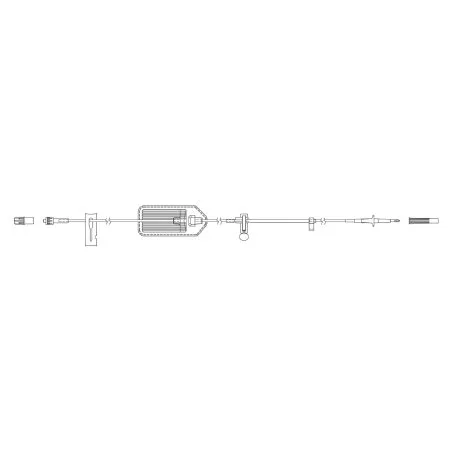 Zevex - Curlin - 3404130 - IV Pump Set Curlin Pump Without Ports 20 Drops / mL Drip Rate 0.2 Micron Filter 98 Inch Tubing Solution
