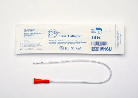 Convatec Cure Medical - Cure Medical - M16U -  Cure Pocket Cath Urethral Catheter Cure Pocket Cath Straight Tip Uncoated PVC 16 Fr. 16 Inch