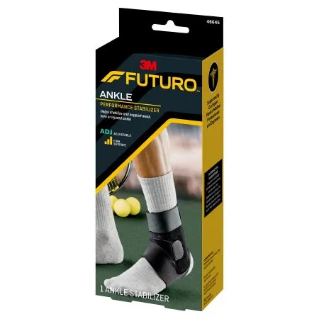 3M - 46645ENR - Futuro Sport Deluxe Ankle Stabilizer Futuro Sport Deluxe One Size Fits Most D Ring / Hook and Loop Strap Closure Foot