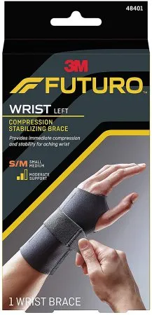 3M - From: 48401ENR To: 48403ENR - FUTURO&#153; Compression Stabilizing Wrist Brace, Left Hand,Small/ Medium, 2/pk, 6 pk/cs&nbsp;(Continental US+HI Only)