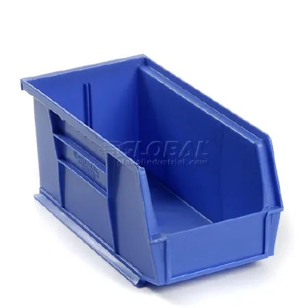 Global Industrial - 269682BL - Storage Bin Global Industrial Blue Plastic 5 X 5-1/2 X 10-7/8 Inch