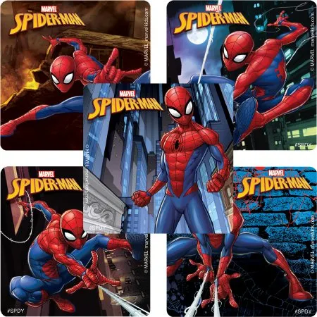 SmileMakers - Disney - SPDYB - Disney 100 Per Box Spider-man Sticker 2-1/2 Inch
