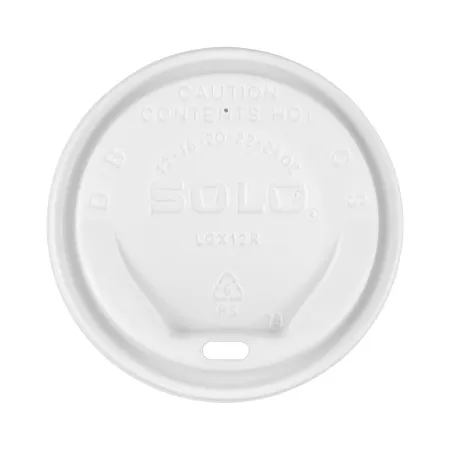 RJ Schinner Co - Gourmet Lid - LGXW2-0007 - Drinking Cup Dome Lid Gourmet Lid White  Polystyrene  Sip Hole  Hot Applications