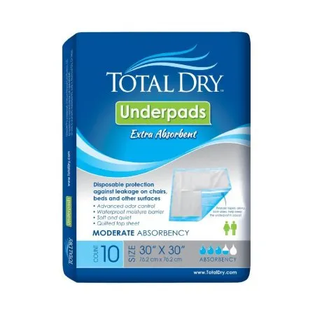 Secure Personal Care Products - TotalDry - SP113010 - Disposable Underpad TotalDry 30 X 30 Inch SecureLoc Heavy Absorbency