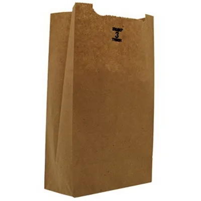 RJ Schinner Co - Duro - 18403 - Grocery Bag Duro Brown Kraft Recycled Paper 3