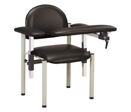 Clinton Industries - SC Series - 6050-U-3BK - Blood Drawing Chair Sc Series 1 Adjustable Flip Up Armrest Black