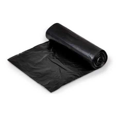 Colonial Bag - HCR62XB - Trash Bag 60 gal. Black HDPE 17 Mic. 38 X 58 Inch X Seal Bottom Coreless Roll