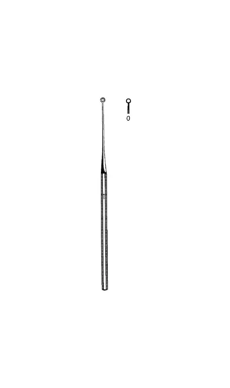 Sklar - Econo - 21-171 - Ear Curette Econo Buck 6-1/2 Inch Length Octagonal Handle Size 0 Tip Straight Blunt Loop Tip