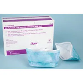 Cardinal - USA-N95-S - Particulate Respirator / Surgical Mask Cardinal Health Medical N95 Flat Fold Elastic Strap Small Blue Nonsterile Not Rated Adult