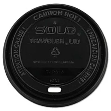 RJ Schinner Co - Solo Traveler - TLB316-0004 - Travel Drinking Cup Lid Solo Traveler Black, Plastic, Hot Cups