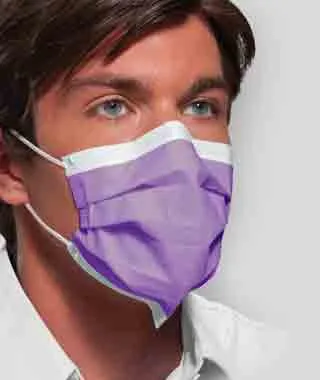 SPS Medical Supply - Isofluid - GCILV - Procedure Mask Isofluid Pleated Earloops One Size Fits Most Lavender Nonsterile Astm Level 1 Adult