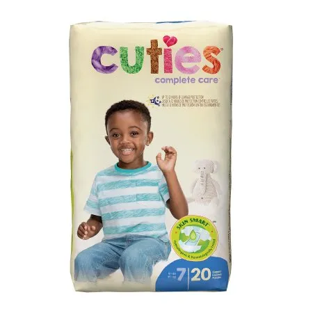 First Quality - Cuties Essential - CRD701 - Diaper, Baby Cuties Sz7 (20/bg4bg/cs)