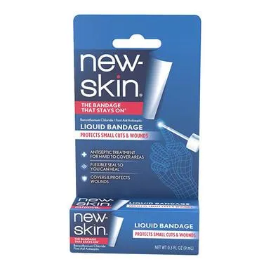 Emerson Healthcare - From: 851409007004 To: 851409007011 - New Skin Liquid Bandage Original 0.3 oz., Antiseptic, Waterproof.