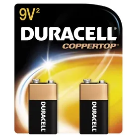 Procter & Gamble - Duracell Coppertop - 04133321601 - Alkaline Battery Duracell Coppertop 9v Cell 9v Disposable 2 Pack