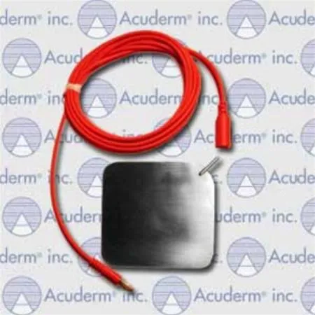 Acuderm - AS2GPC - Patient Grounding Plate 5 X 8 Inch  with 8 Foot L Cord