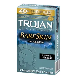 Church & Dwight - 10022600926747 - Trojan Sensitivity Bareskin Condom, Lubricated, Latex