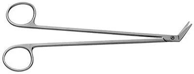 V. Mueller - CH5665 - Vascular Scissors V. Mueller Potts-Smith 7-1/4 Inch Length Surgical Grade Stainless Steel NonSterile Finger Ring Handle 25° Angled Blunt Tip / Blunt Tip