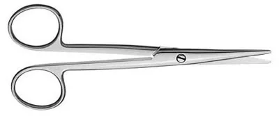 V. Mueller - SU1821 - Dissecting Scissors Mayo 6-3/4 Inch Length Surgical Grade Finger Ring Handle Straight Sharp Tip / Sharp Tip