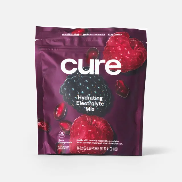 Convatec Cure Medical - HM1002 - Cure Cure Hydrating Electrolyte Mix Pouch, Berry Pomegranate, 14 ct
