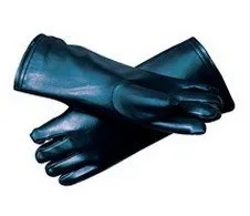 Future Health Concepts - Bar-Ray - BA69303 - Radiation Reducing Glove Bar-Ray One Size Fits Most NonSterile Vinyl / Lead Extended Cuff Length Smooth Navy Blue Not Chemo Approved