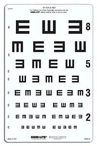 Good-Lite - 600735 - Eye Chart Good-lite 20 Foot Distance Acuity Test