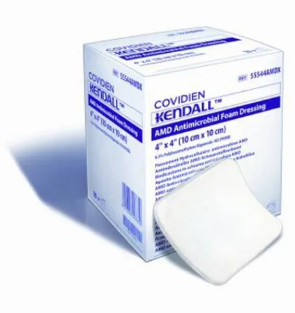 Cardinal - Kendall AMD - 55544AMD -  Antibacterial Foam Dressing  Foam 4 X 4 Inch Sterile