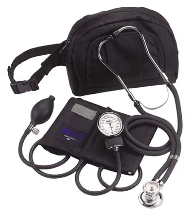 Mabis Healthcare - Match Mates - 01-365-021 - Reusable Aneroid / Stethoscope Fanny Pack Kit Match Mates Adult Cuff Dual Head Sprague Stethoscope Pocket Aneroid