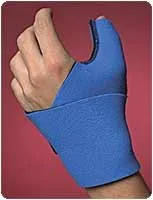 Scott Specialties - 9007 BLU UN - Wrist Support With Thumb Spica Wraparound Neoprene Left Or Right Hand Blue One Size Fits Most