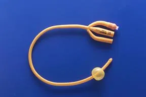 Teleflex - Rusch Gold - 183405220 - Foley Catheter Rusch Gold 3-Way Standard Tip 5 Cc Balloon 22 Fr. Silicone Coated Latex