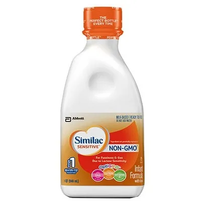 Abbott - 64253 - Similac Sensitive Non-GMO With Iron Ready-To-Feed 1 Quart (946mL) Unflavored