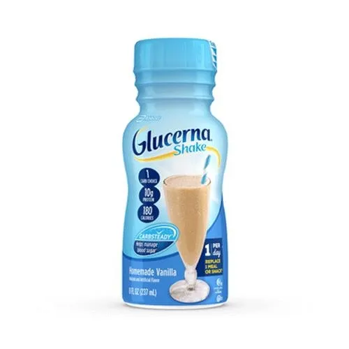 Abbott - 66794 - Nutrition Glucerna Shake Chocolate Caramel, Retail, 180 calories per 8 fluid ounce (237 mL) bottle.
