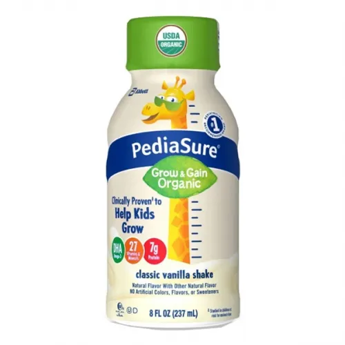 Abbott - 67214 - Pediasure Grow & Gain Organic, Vanilla, Retail 8 oz. Bottle