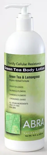 Abra Therapeutics - From: 16104-LVT To: 16804-LVT - Aromatherapy LotionsGreen Tea Body