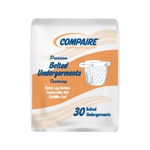 Absorbent Products Company - 28010 - Compaire Belted Undergarments Universal Waist Size