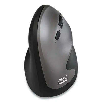 Adesso - ADEA20 - Imouse A20 Antimicrobial Vertical Wireless Mouse, 2.4 Ghz Frequency/33 Ft Wireless Range, Right Hand Use