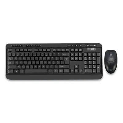 Adesso - ADEWKB1320CB - Wkb-1320Cb Antimicrobial Wireless Desktop Keyboard And Mouse, 2.4 Ghz Frequency/30 Ft Wireless Range