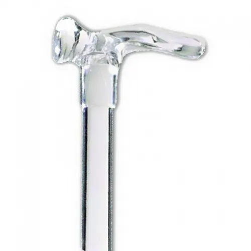 Alex Orthopedic - 12251 - Contour Left Handle Lucite Cane, Clear, 7/8" dia., 36" - 36-1/2" Adjustable Height, 250 lb. Weight Capacity